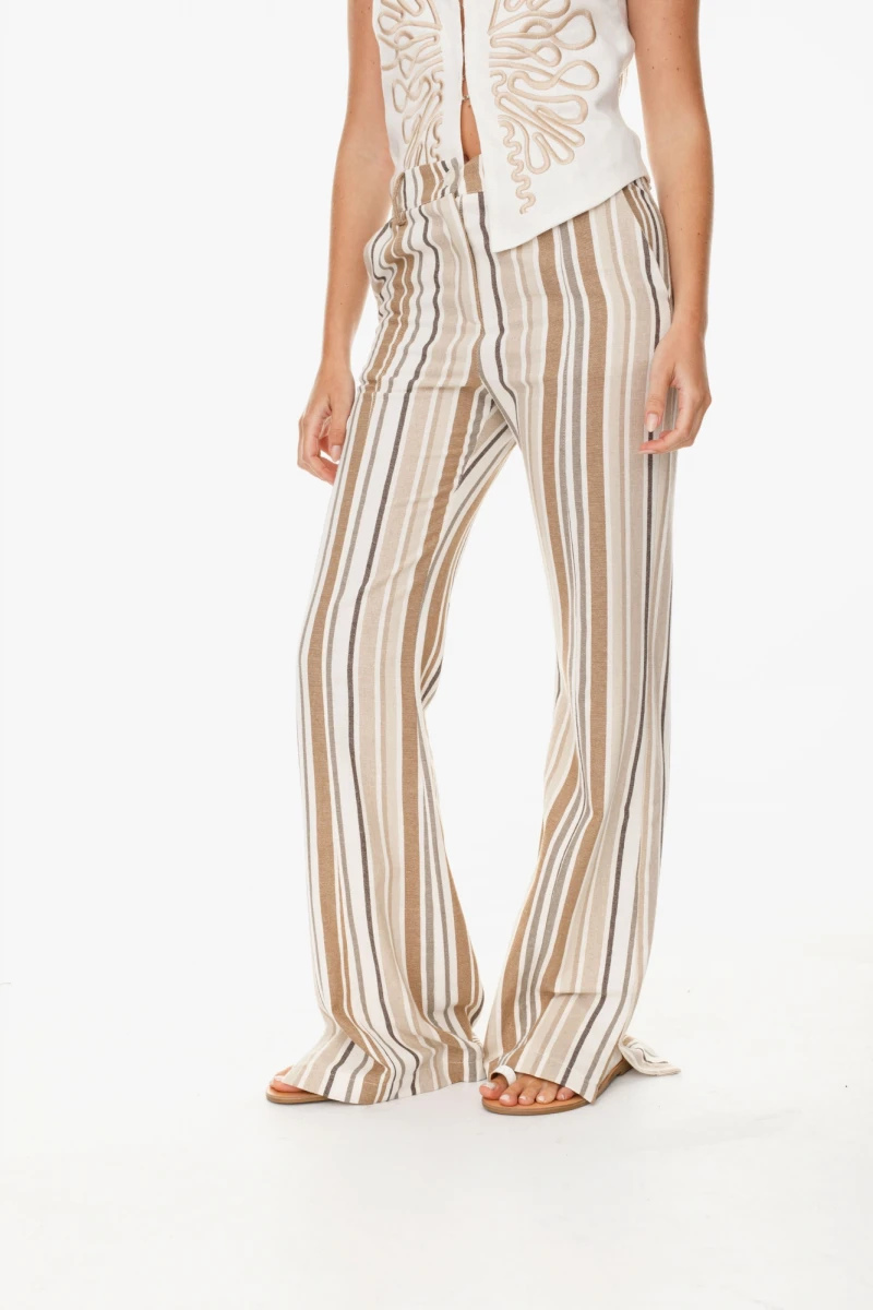 Pantalon Turin Stripe beige l