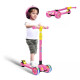 Monopatín Piccoly 3 Ruedas Para Niños Con Luces Rosa