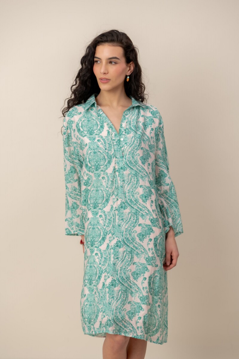 Vestido largo - Aqua 