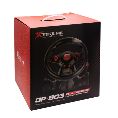 Volante Gaming Xtrike Con Pedales Y Palanca GP-903 Volante Gaming Xtrike Con Pedales Y Palanca GP-903