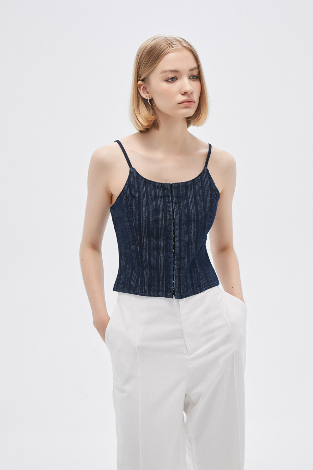 Tops Strip Azul Indigo