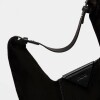 Cartera al hombro The Shopping en cuero gamuza Negro