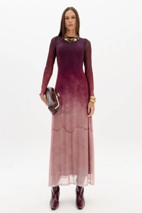 Vestido manga larga Maldivia Rosa