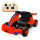 Auto Carreras A Batería C/control Kart Doble Tracción Rojo