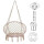 Hamaca Sillón Colgante Circular Macramé Algodón Beige