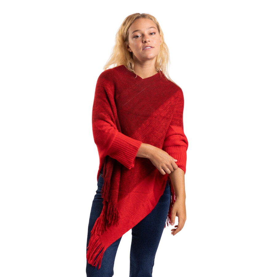 CHERRY PONCHO RED