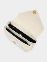Bolso Bandolera Acolchado Textura Suave crudo