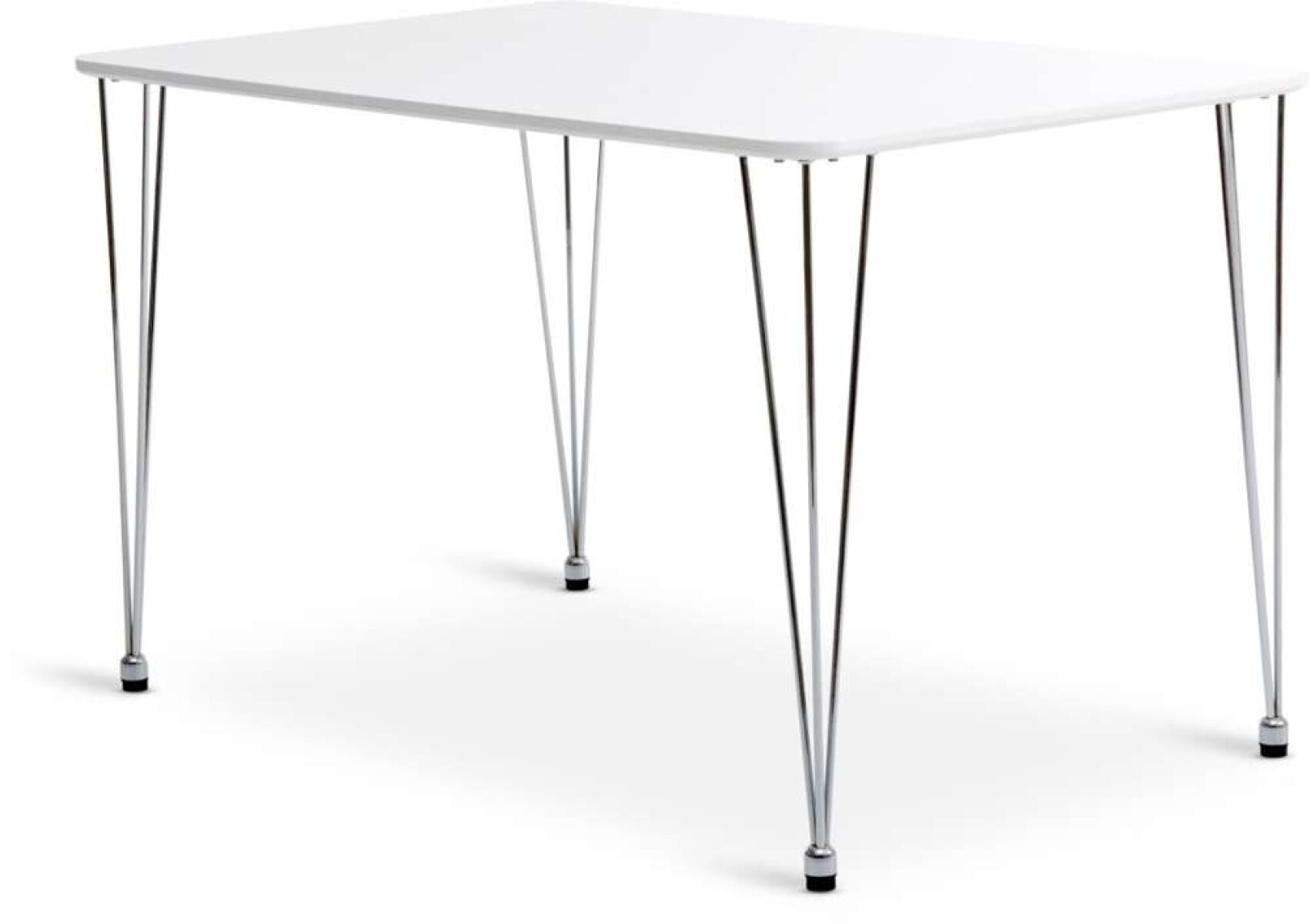 Mesa De Comedor Bannerup 76X120 - Blanco/Cromo 