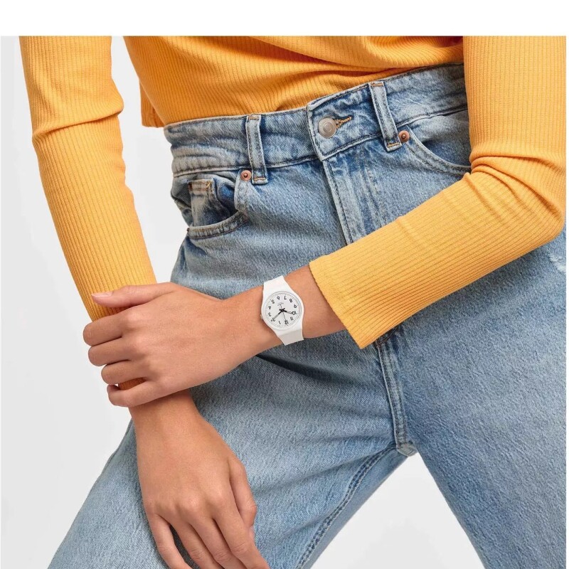 Reloj Swatch SO28W107 en siliocona blanca Blanco