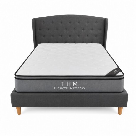 Sommier Queen HAMPTONS Ruthenium con Respaldo Sommier Queen HAMPTONS Ruthenium con Respaldo