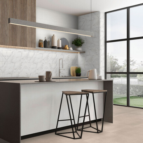 Ceramica Gris Marmol Mate 25X75Cm Decorado 000