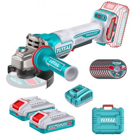 Amoladora Angular 4.1/2" Inalámbrica 20v Sin Carbones - 2 Baterías 5.0Ah Amoladora Angular 4.1/2" Inalámbrica 20v Sin Carbones - 2 Baterías 5.0Ah