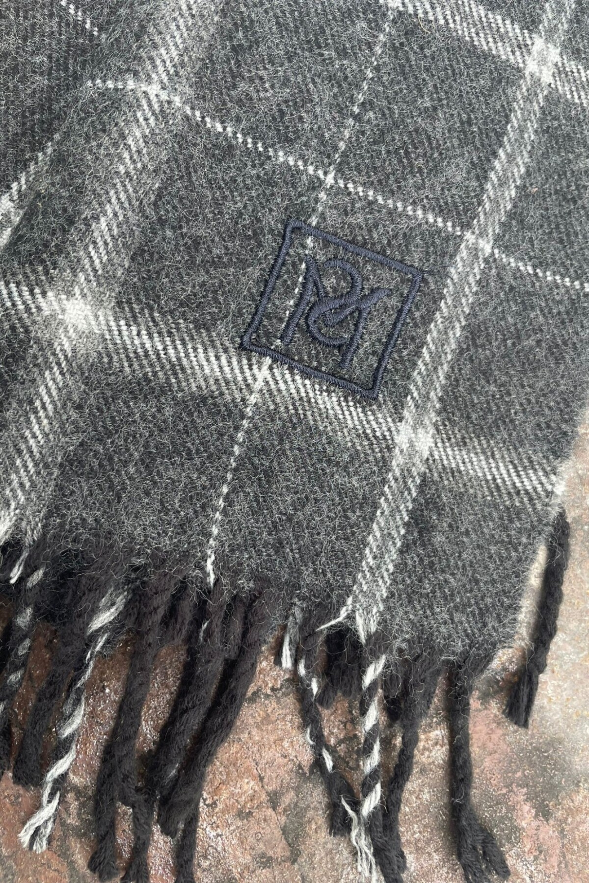 Bufanda SierraMora Cuadrillé Blanco