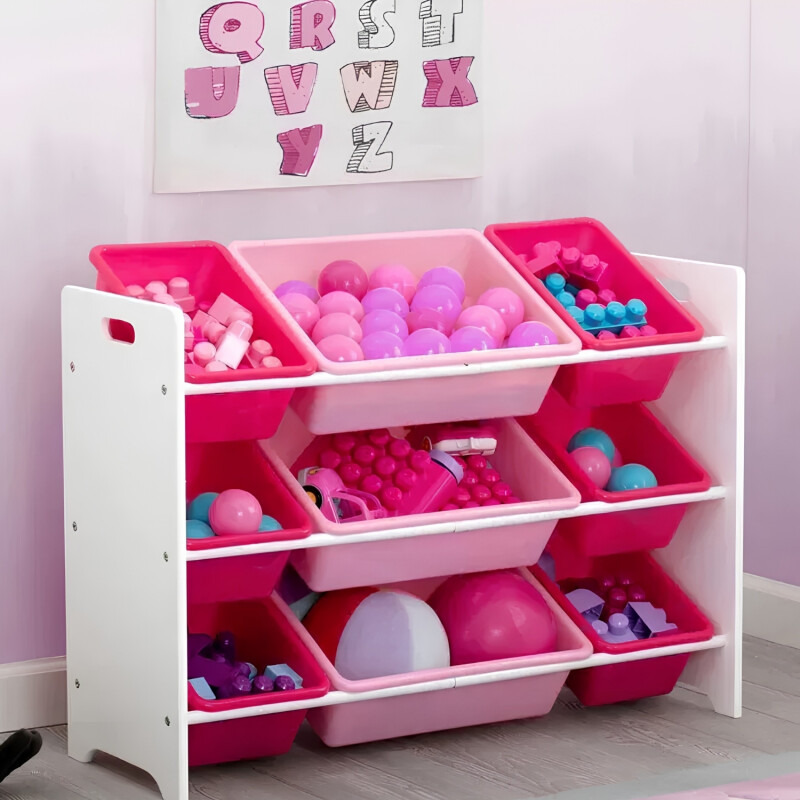 Organizado Infantil Disney C/9 compartimentos Blanco-Rosa Organizado Infantil Disney C/9 compartimentos Blanco-Rosa