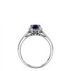 Anillo Almendra Amatista y Zirconia . Plata 925 - AN4748 sinpiedra