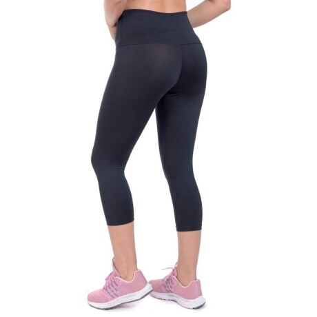 Calza Deportiva 3/4 Wilson para Mujer con Cintura Alta Negra Negro