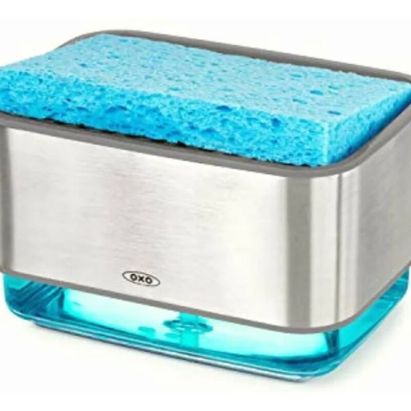 Dispensador y Escurridor de Esponjas en acero inoxidable OXO Dispensador y Escurridor de Esponjas en acero inoxidable OXO