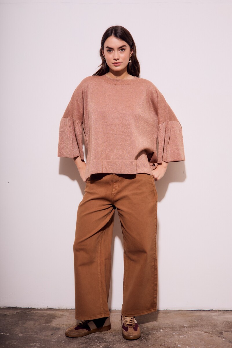 Sweater Manga Volado Mocha