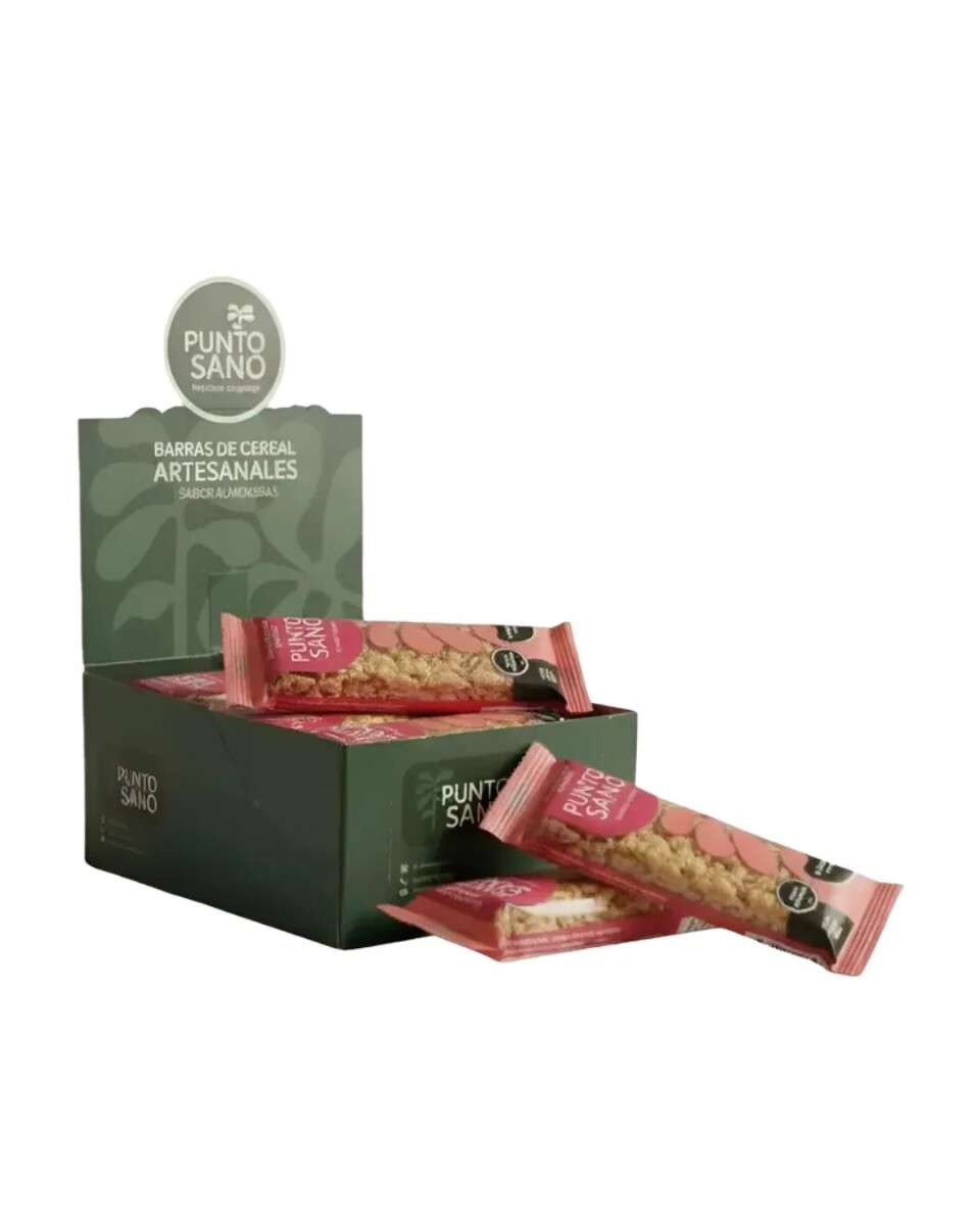 Barras De Cereal 35gr PUNTO SANO Caja x16 Sabor Almendras y Maní 