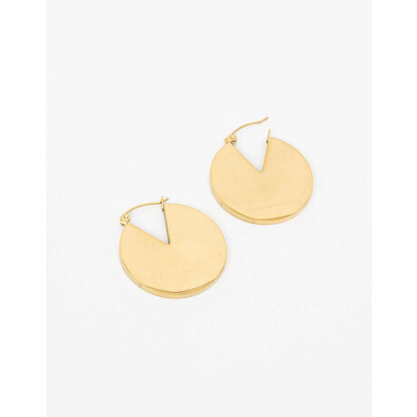 Aros Argolla Acero Circular Dorado