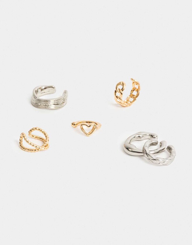 Bijou Cuff De metal Set De Earcuff De Metal - Combinacion Bicolor