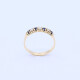 Anillo medio sin fin oro 18k amarillo con 4 zafiros y 3 brillantes. Anillo medio sin fin oro 18k amarillo con 4 zafiros y 3 brillantes.