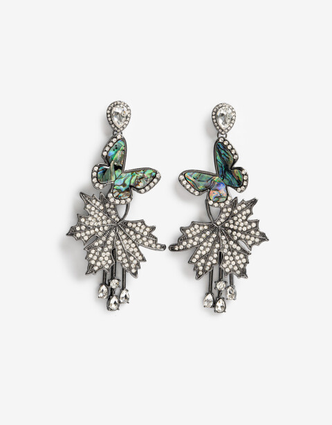 Aros Colgantes Largos Color Aros Colgantes Mariposas - Combinacion Multicolor