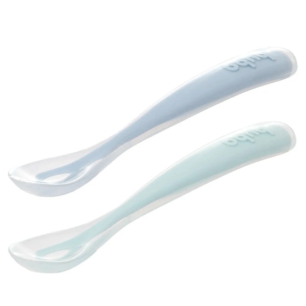 Set x2 cucharas fase 1 BUBA silicona celeste
