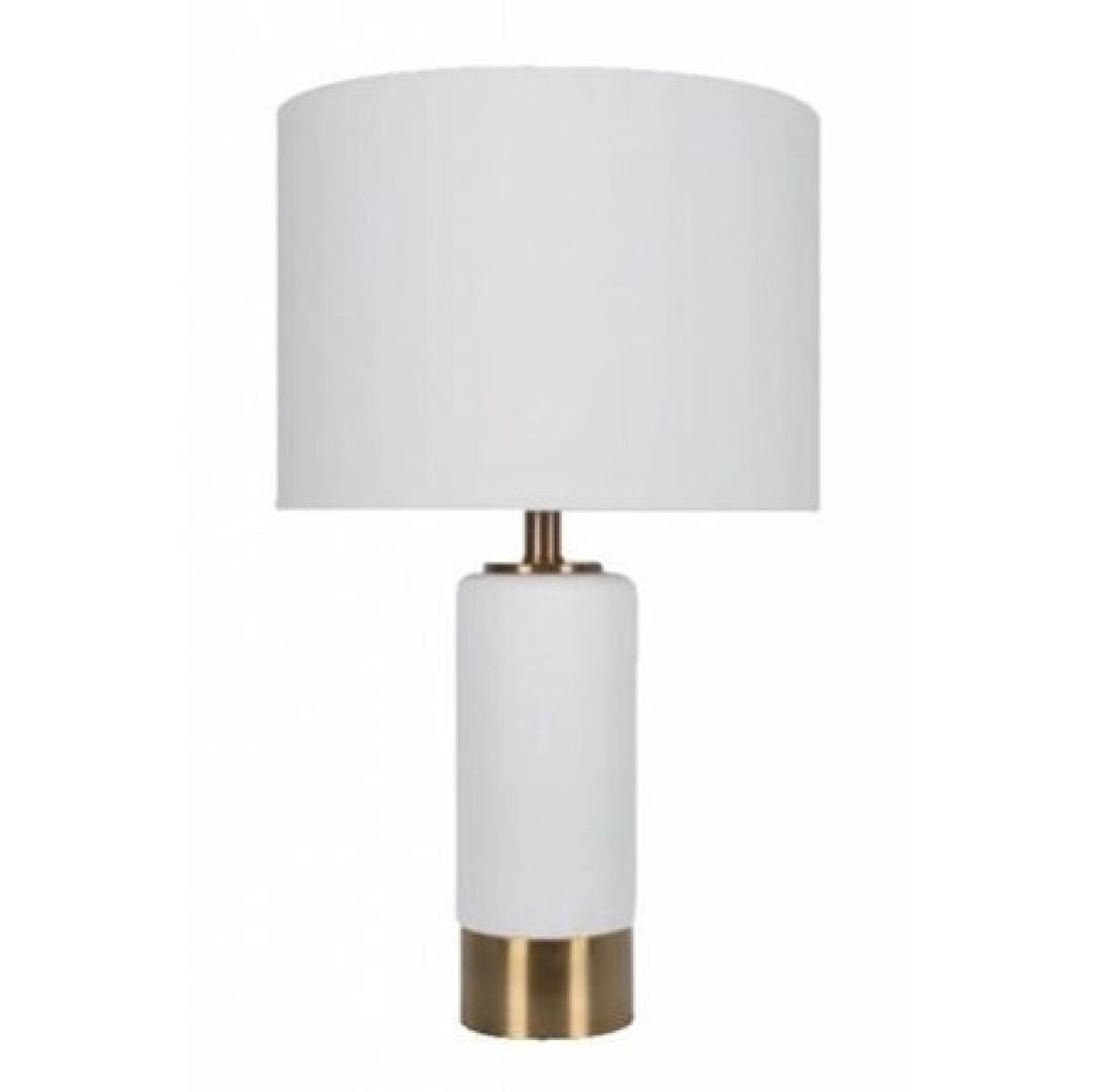 VELADOR DE MESA 1L E27 BLANCO Y DORADO 