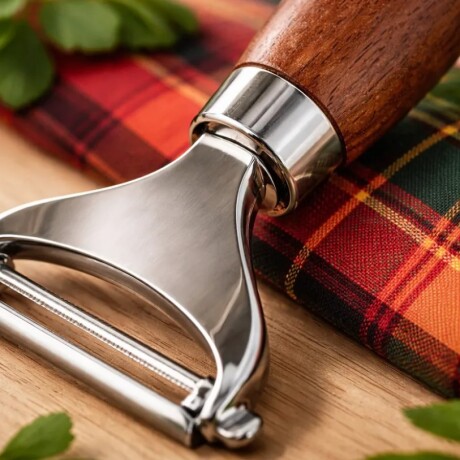 Pelapapas / Pelador de Verduras de Acero Inoxidable con Mango de Madera Pelapapas / Pelador de Verduras de Acero Inoxidable con Mango de Madera