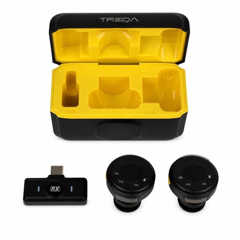 Micrófono inalámbrico solapero doble con estuche compatible Android y IOS Micrófono inalámbrico solapero doble con estuche compatible Android y IOS
