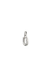 CHARM DE ALEACION DE METALES BAÑADO EN PLATA DE LEY CON FORMA DE LETRA U CON ARGOLLA Charm