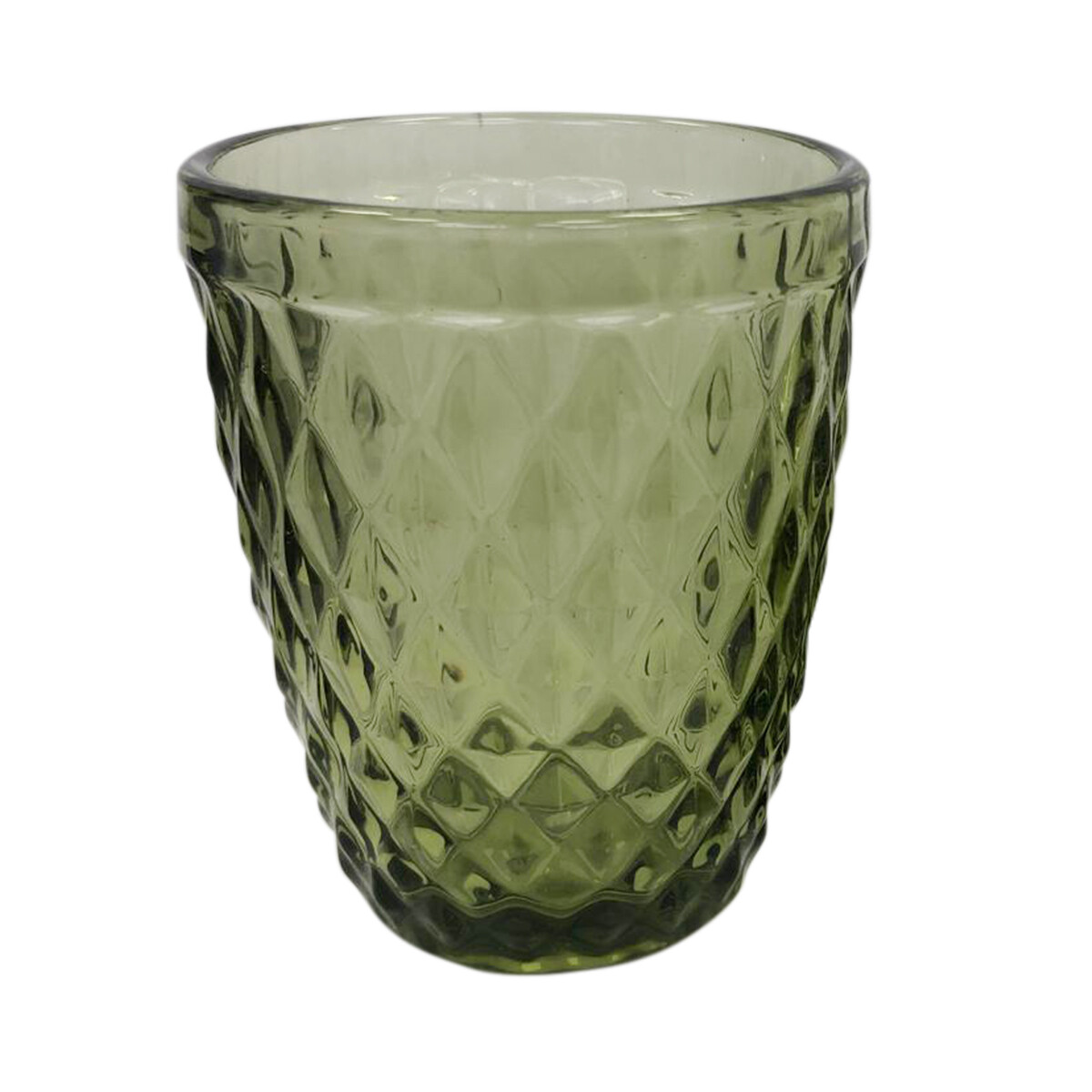 Vaso Vidrio con Relieve 260 ml - VERDE 
