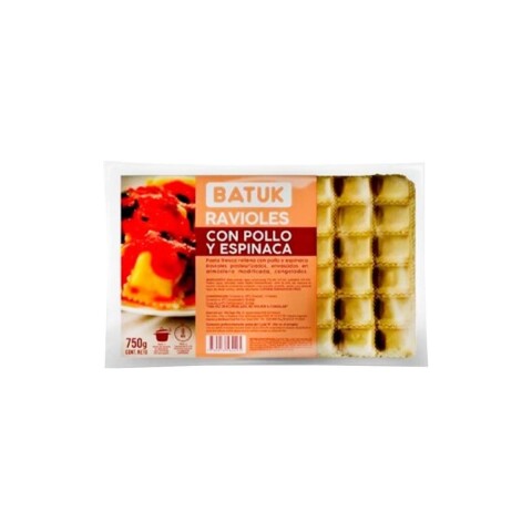 Ravioles de Pollo y Espinaca Batuk 750Grs Ravioles de Pollo y Espinaca Batuk 750Grs