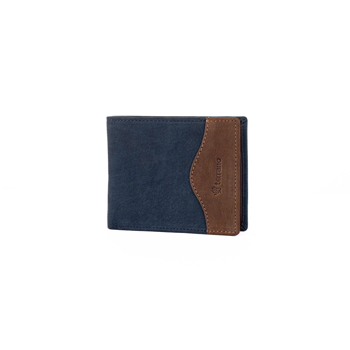 Billetera Cuero Nobuk con Vista - Azul 