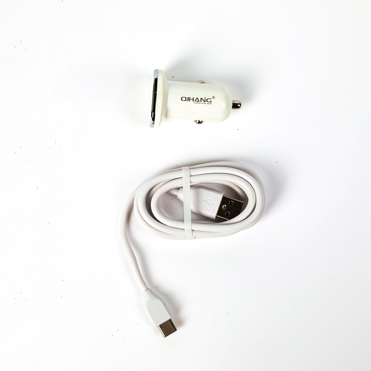 Cargador celular rapido 2.4A para auto 12v con cable 2 USB tipo C 1 metro 