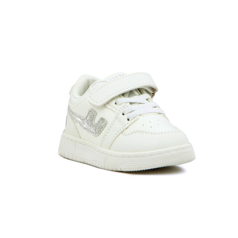Champion de Niño/a Austral Galactic B Acordonado con Velcro Blanco-Plata
