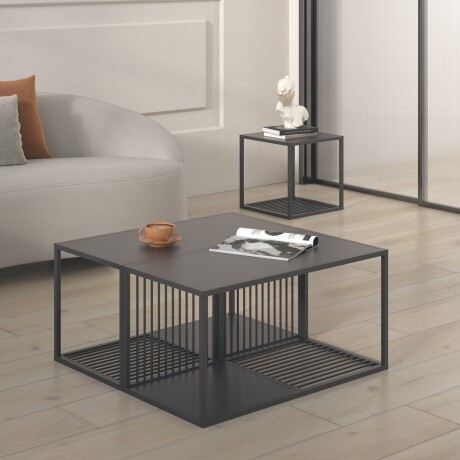 MESA LATERAL METAL NEGRO OLIVIA