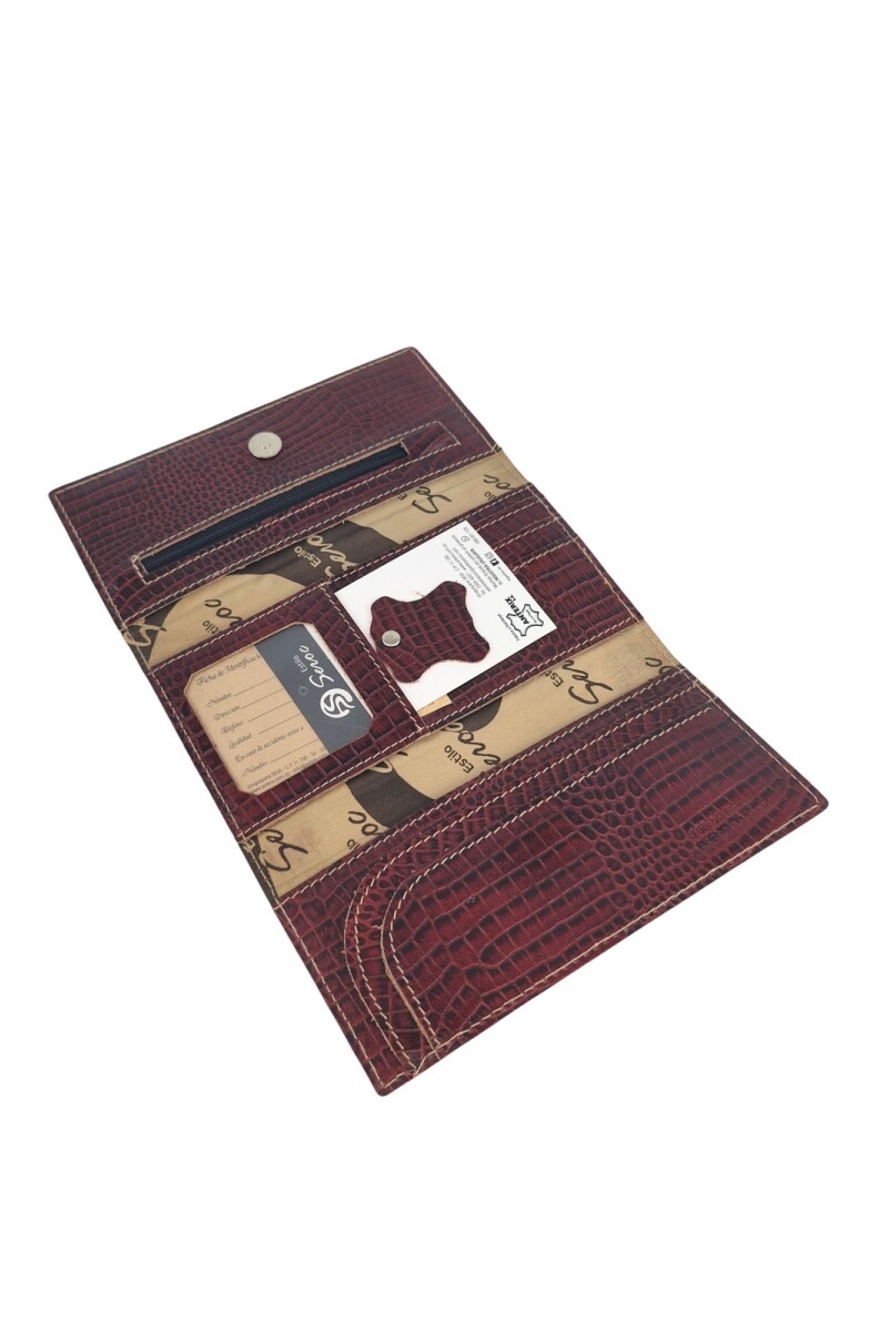 Billetera clasica al corte Marron
