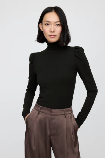 Remera Polera Puff Mujer True Black V2