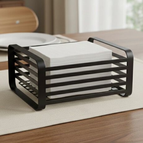 Servilletero de mesa acero NEGRO