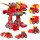 Robot Dragón Transformer 5x1 Autos De Construcción Rojo
