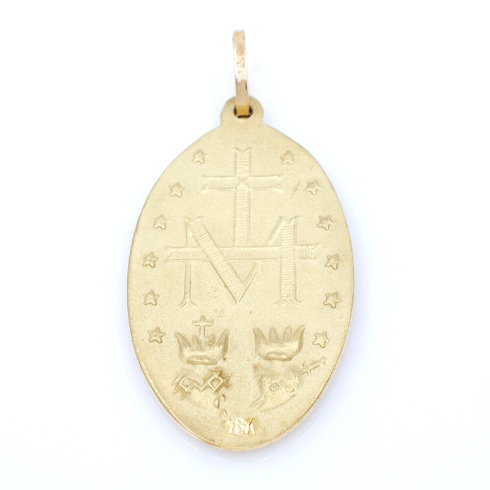Medalla oro 18k virgen milagrosa 4,2 cm x 2,5 cm Medalla oro 18k virgen milagrosa 4,2 cm x 2,5 cm