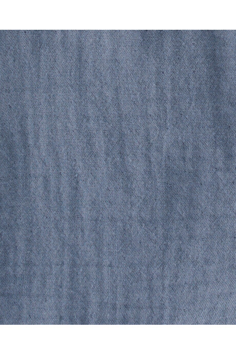 Enterito corto de gasa de algodón orgánico azul Sin color