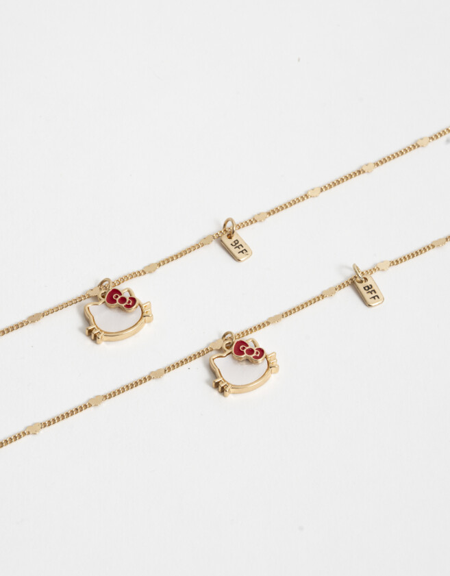 Collares para compartir Set De Collares Bañados En Oro "hello Kitty" - Dorado