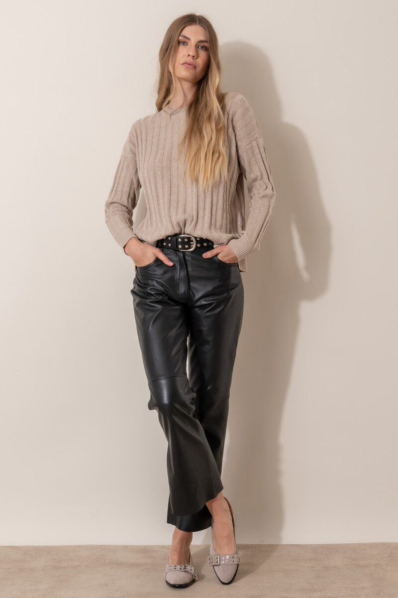 Leather Pant Negro