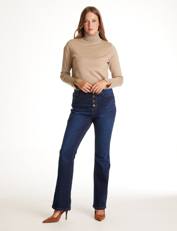 Jean Bootcut Botones JEAN OSCURO