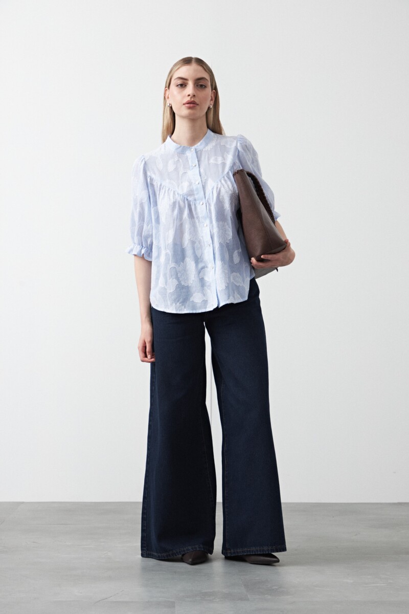 CAMISA TRAZO Celeste