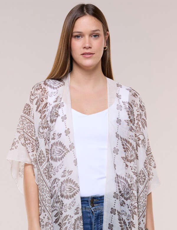 Kimono Arabescos BEIGE/MULTI