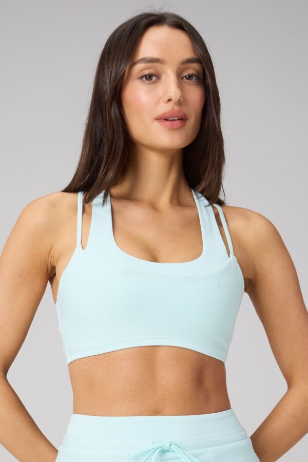 Bra Heatherflex Principal Low Impact Bra Mujer Aqua Aura Heather/Aqua Aura